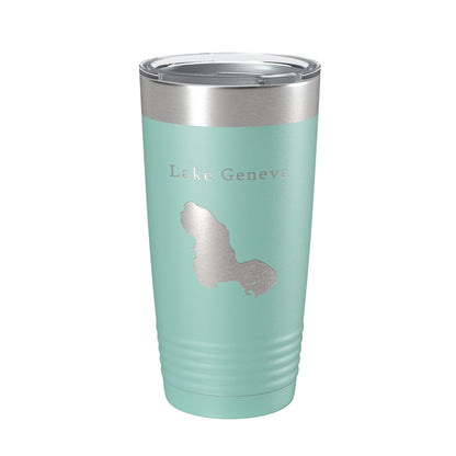 Lake Geneva Map Tumbler Travel Mug Insulated Laser Engraved Coffee Cup Florida 20 oz-12