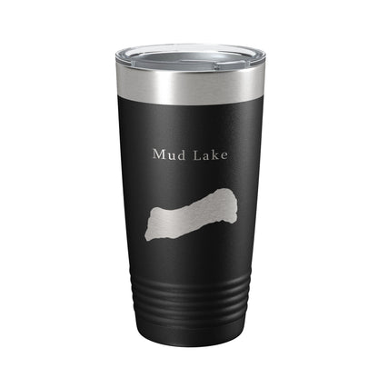 Mud Lake Map Tumbler Travel Mug Insulated Laser Engraved Coffee Cup Maine 20 oz-5
