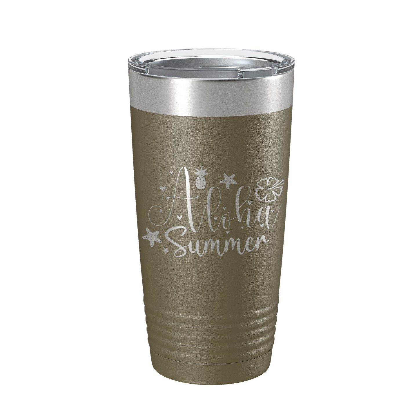 Aloha Summer Tumbler Travel Mug Insulated Laser Engraved Coffee Cup 20 oz-21