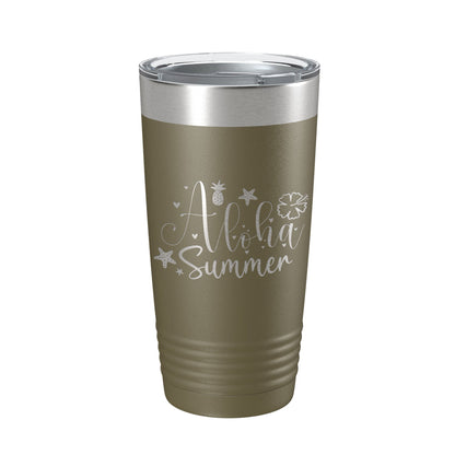 Aloha Summer Tumbler Travel Mug Insulated Laser Engraved Coffee Cup 20 oz-21