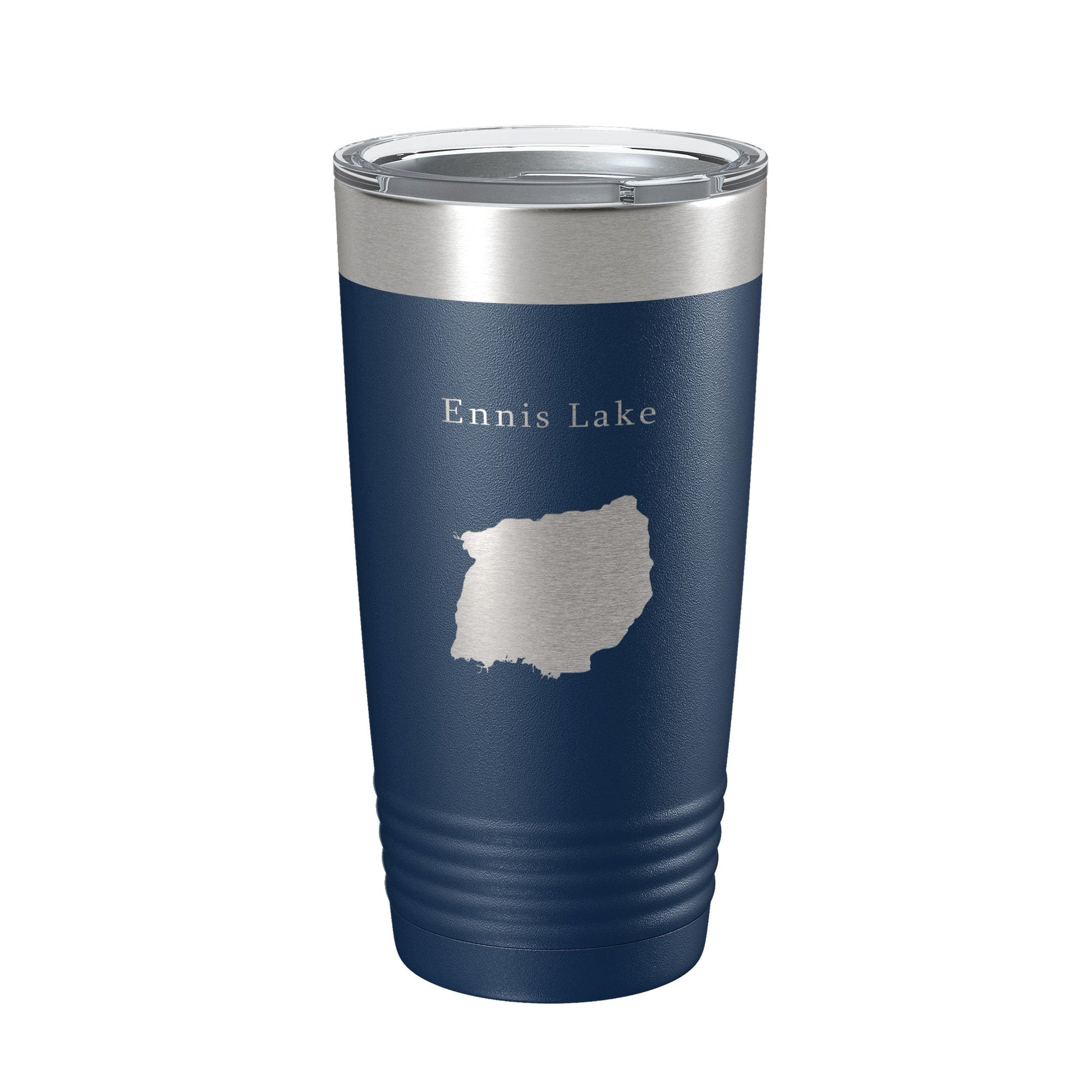 Ennis Lake Map Tumbler Travel Mug Insulated Laser Engraved Coffee Cup Montana 20 oz-2