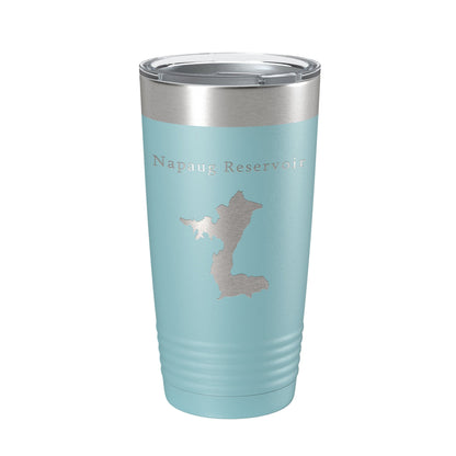 Napaug Reservoir Tumbler Lake Map Travel Mug Insulated Laser Engraved Coffee Cup Connecticut 20 oz-13