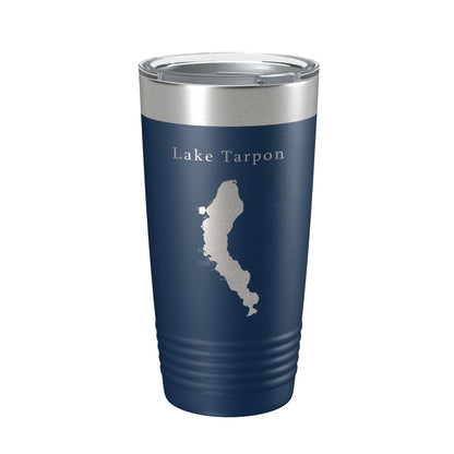 Lake Tarpon Map Tumbler Travel Mug Insulated Laser Engraved Coffee Cup Florida 20 oz-8