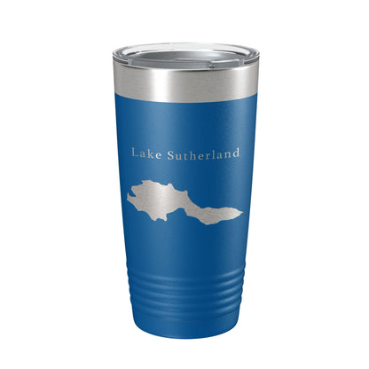 Lake Sutherland Map Tumbler Travel Mug Insulated Laser Engraved Coffee Cup Washington 20 oz-6