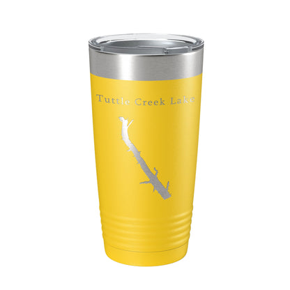 Tuttle Creek Lake Map Tumbler Travel Mug Insulated Laser Engraved Coffee Cup Kansas 20 oz-19