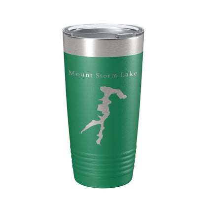 Mount Storm Lake Map Tumbler Travel Mug Insulated Laser Engraved Coffee Cup West Virginia 20 oz-9