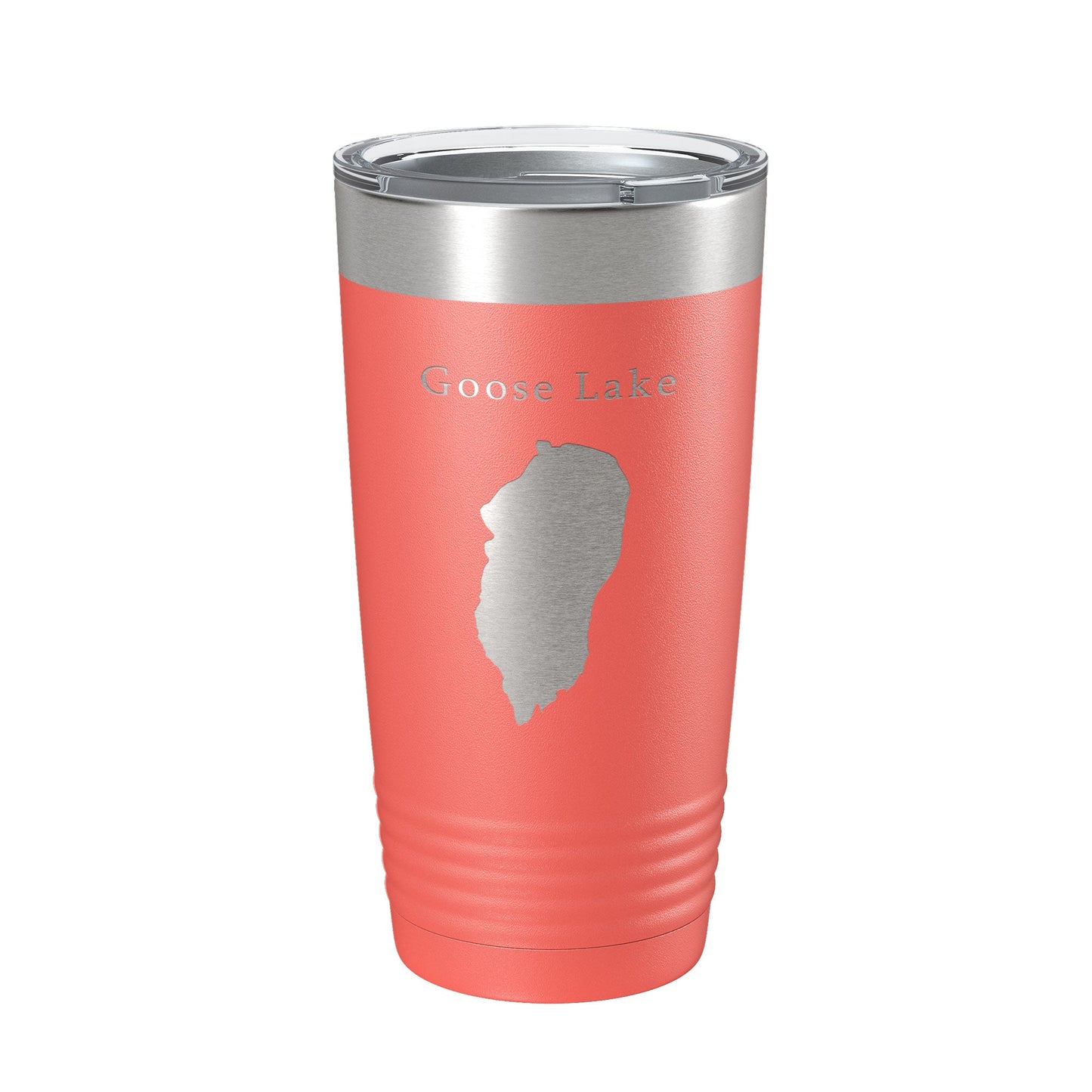 Goose Lake Map Tumbler Travel Mug Insulated Laser Engraved Coffee Cup California Oregon 20 oz-20