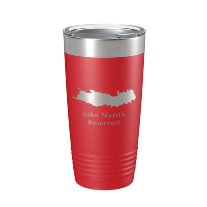 John Martin Reservoir Tumbler Lake Map Travel Mug Insulated Laser Engraved Coffee Cup Colorado 20 oz-10