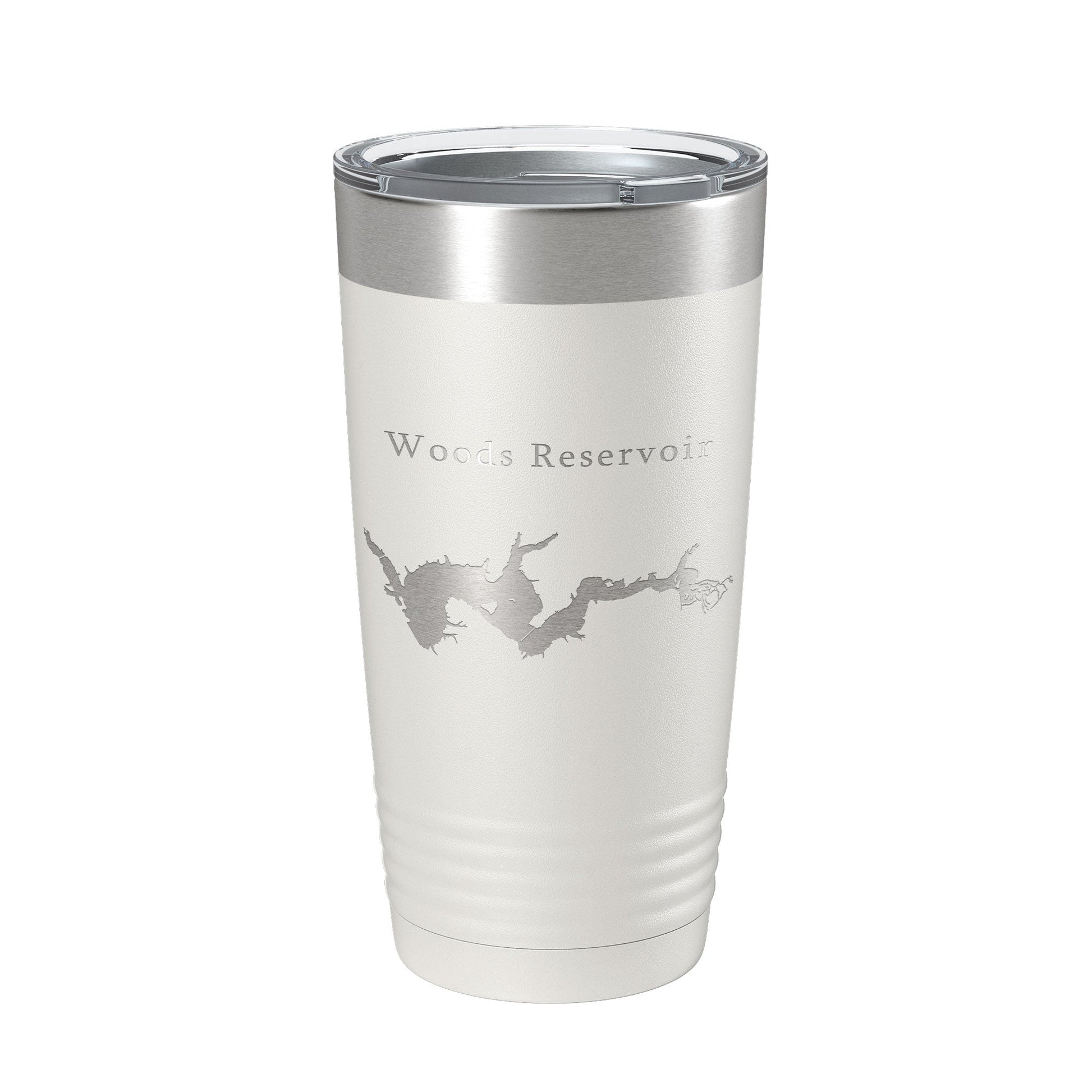 Woods Reservoir Tumbler Lake Map Travel Mug Insulated Laser Engraved Coffee Cup Tennessee 20 oz-1