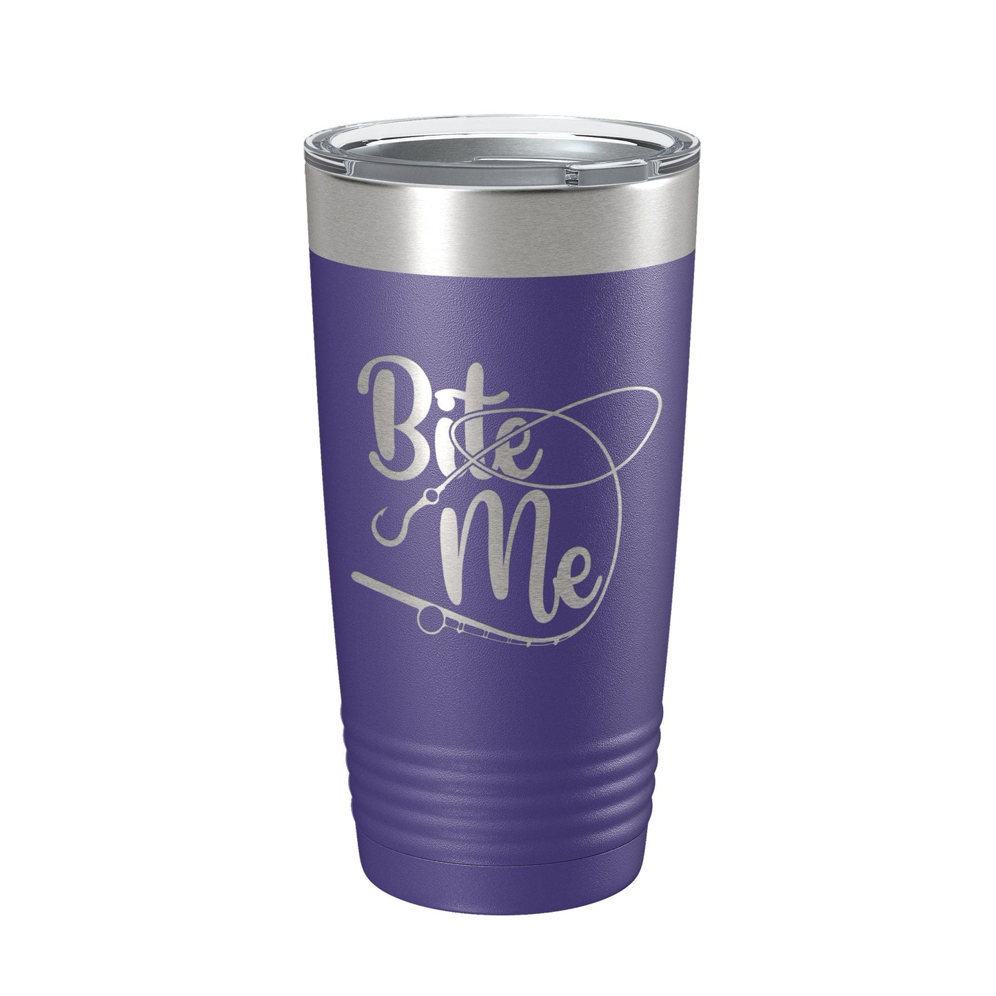Fishing Tumbler Funny Bite Me Travel Mug Insulated Laser Engraved Coffee Cup Funny Gift For Angler Bass Fisherman 20 oz-15