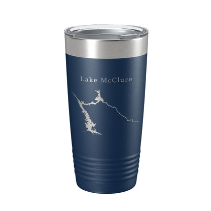 Lake McClure Map Tumbler Travel Mug Insulated Laser Engraved Coffee Cup California 20 oz-8