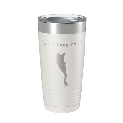 Little Long Pond Tumbler Lake Map Travel Mug Insulated Laser Engraved Coffee Cup Acadia Maine 20 oz-1