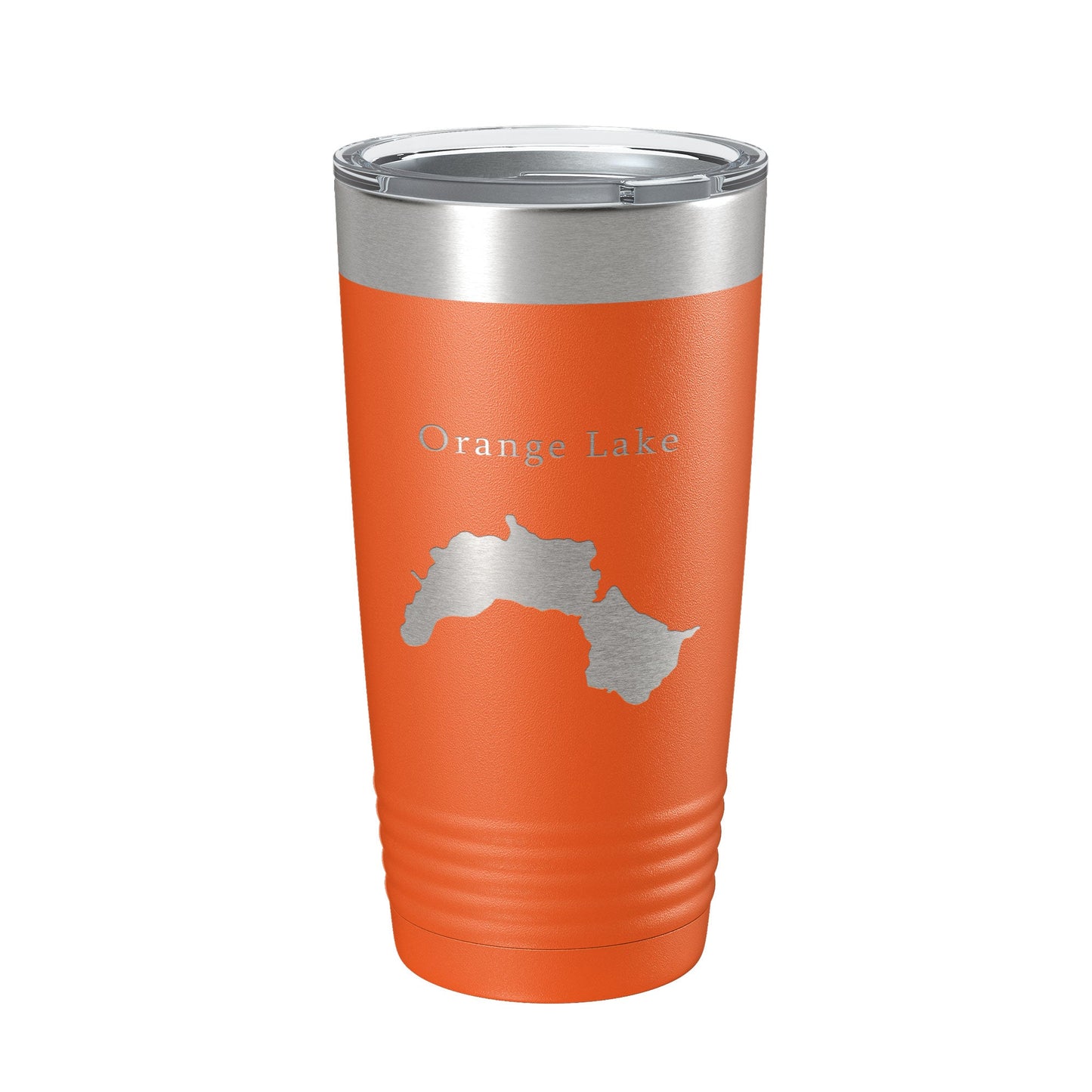 Orange Lake Map Tumbler Travel Mug Insulated Laser Engraved Coffee Cup Maine 20 oz-17