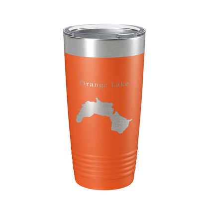 Orange Lake Map Tumbler Travel Mug Insulated Laser Engraved Coffee Cup Maine 20 oz-17