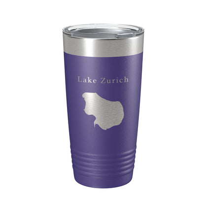 Lake Zurich Map Tumbler Travel Mug Insulated Laser Engraved Coffee Cup Illinois 20 oz-15