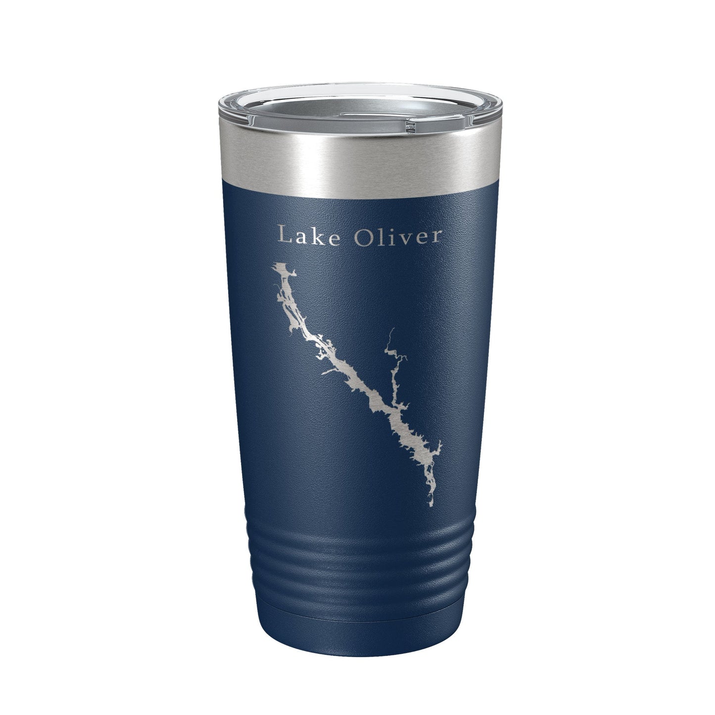 Lake Oliver Map Tumbler Travel Mug Insulated Laser Engraved Coffee Cup Alabama Georgia 20 oz-2