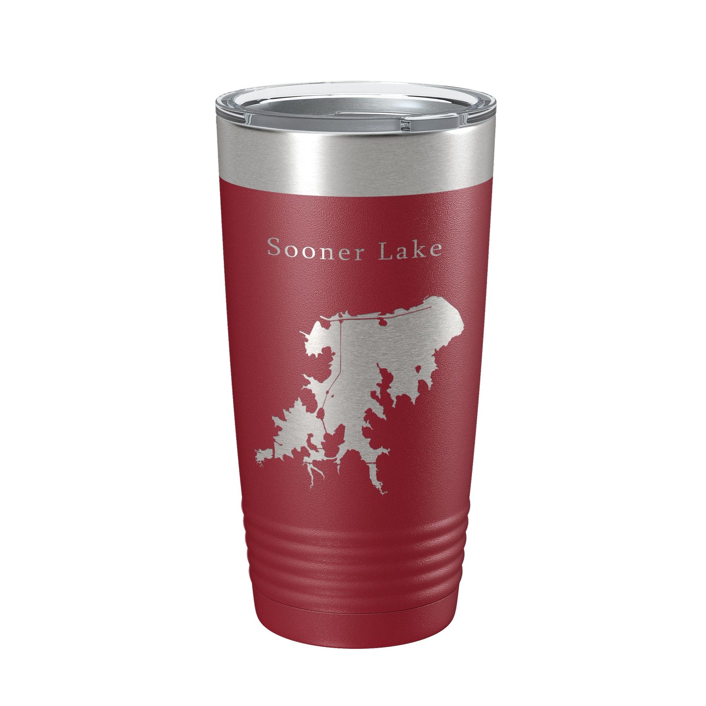 Sooner Lake Map Tumbler Travel Mug Insulated Laser Engraved Coffee Cup Oklahoma 20 oz-18
