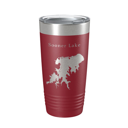 Sooner Lake Map Tumbler Travel Mug Insulated Laser Engraved Coffee Cup Oklahoma 20 oz-18
