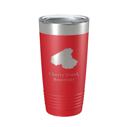 Cherry Creek Reservoir Tumbler Lake Map Travel Mug Insulated Laser Engraved Coffee Cup Colorado 20 oz-10