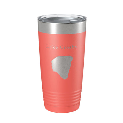 Lake Crosby Map Tumbler Travel Mug Insulated Laser Engraved Coffee Cup Florida 20 oz-20