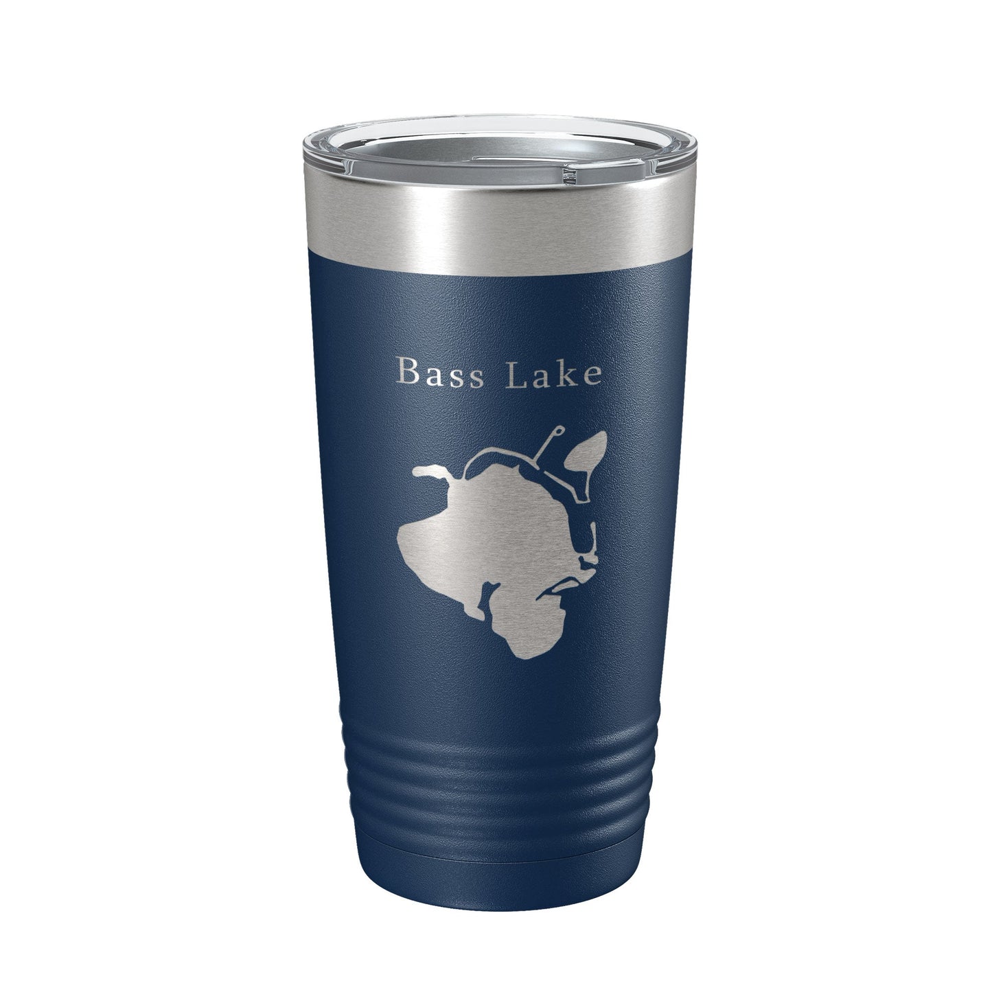 Bass Lake Map Tumbler Travel Mug Insulated Laser Engraved Coffee Cup Hamburg Township Huron River Chain of Lakes Michigan 20 oz-8