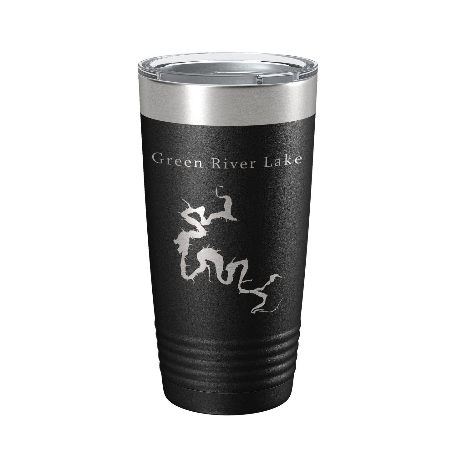 Green River Lake Map Tumbler Travel Mug Insulated Laser Engraved Coffee Cup Kentucky 20 oz-0