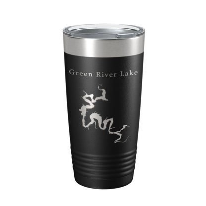 Green River Lake Map Tumbler Travel Mug Insulated Laser Engraved Coffee Cup Kentucky 20 oz-5