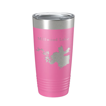 Millwood Lake Map Tumbler Travel Mug Insulated Laser Engraved Coffee Cup Arkansas 20 oz-11