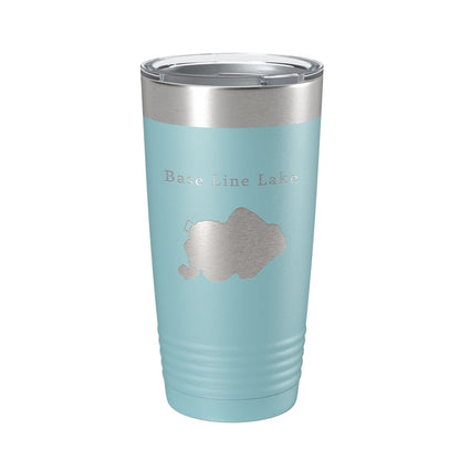 Base Line Lake Map Tumbler Travel Mug Insulated Laser Engraved Coffee Cup Huron River Chain of Lakes Michigan 20 oz-13