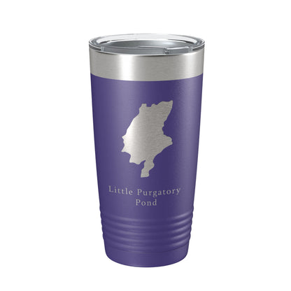 Little Purgatory Pond Tumbler Lake Map Travel Mug Insulated Laser Engraved Coffee Cup Maine 20 oz-15