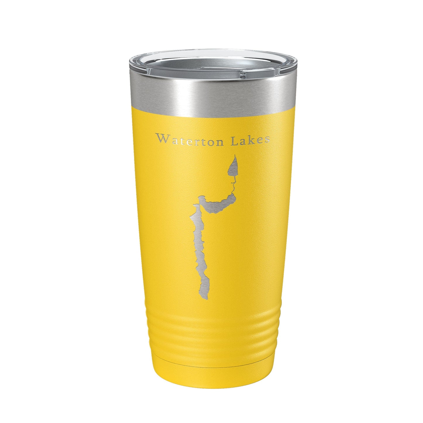 Waterton Lakes Upper Middle Lower Map Tumbler Travel Mug Insulated Laser Engraved Coffee Cup Montana Alberta 20 oz-19