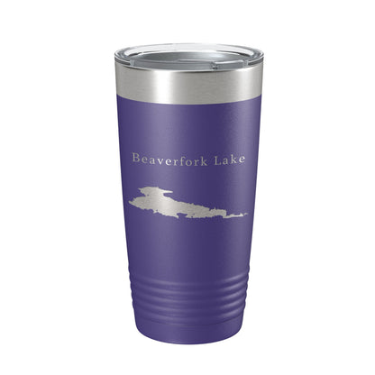 Beaverfork Lake Map Tumbler Travel Mug Insulated Laser Engraved Coffee Cup Arkansas 20 oz-15