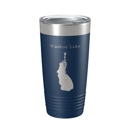 Washoe Lake Map Tumbler Travel Mug Insulated Laser Engraved Coffee Cup Nevada 20 oz-2