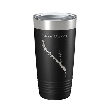 Lake Oliver Map Tumbler Travel Mug Insulated Laser Engraved Coffee Cup Alabama Georgia 20 oz-5