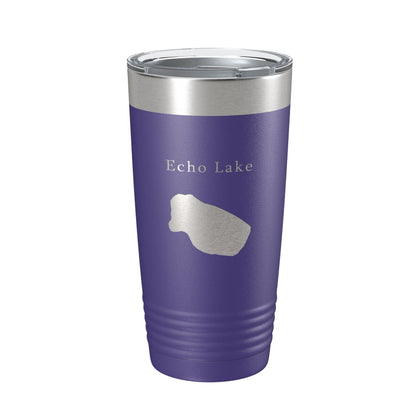 Echo Lake Map Tumbler Travel Mug Insulated Laser Engraved Coffee Cup Colorado 20 oz-15