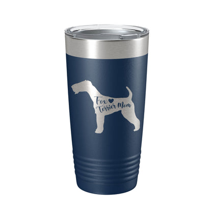 Fox Terrier Mom Tumbler Dog Travel Mug Gift Insulated Laser Engraved Coffee Cup 20 oz-8