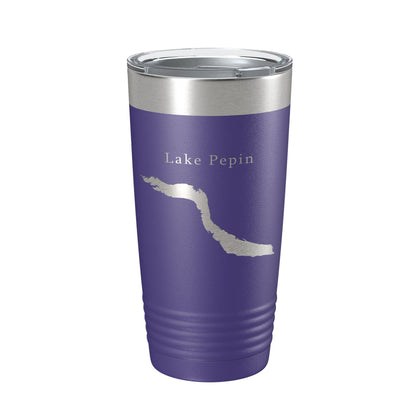 Lake Pepin Map Tumbler Travel Mug Insulated Laser Engraved Coffee Cup Minnesota Wisconsin 20 oz-15