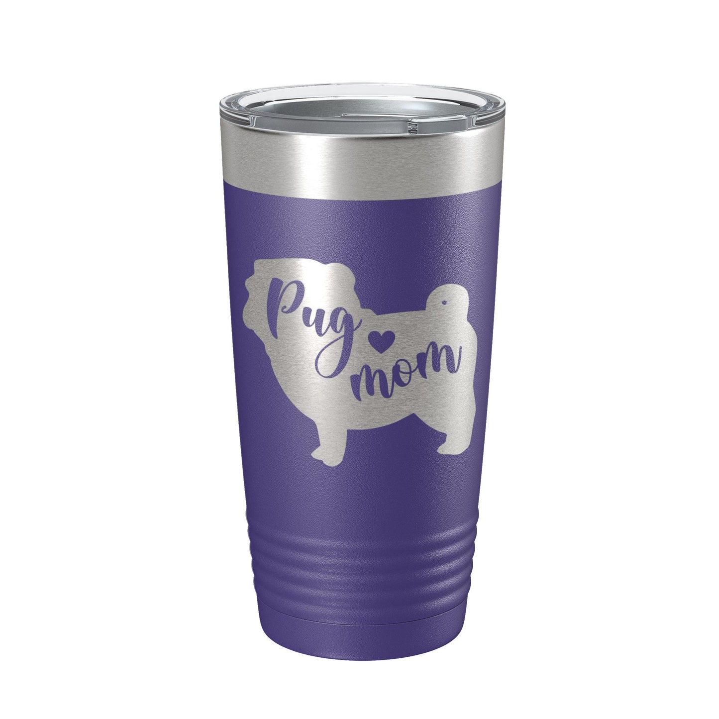 Pug Mom Tumbler Dog Travel Mug Gift Insulated Laser Engraved Coffee Cup 20 oz-15