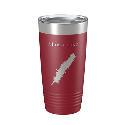 Alamo Lake Map Tumbler Travel Mug Insulated Laser Engraved Coffee Cup Arizona 20 oz-18
