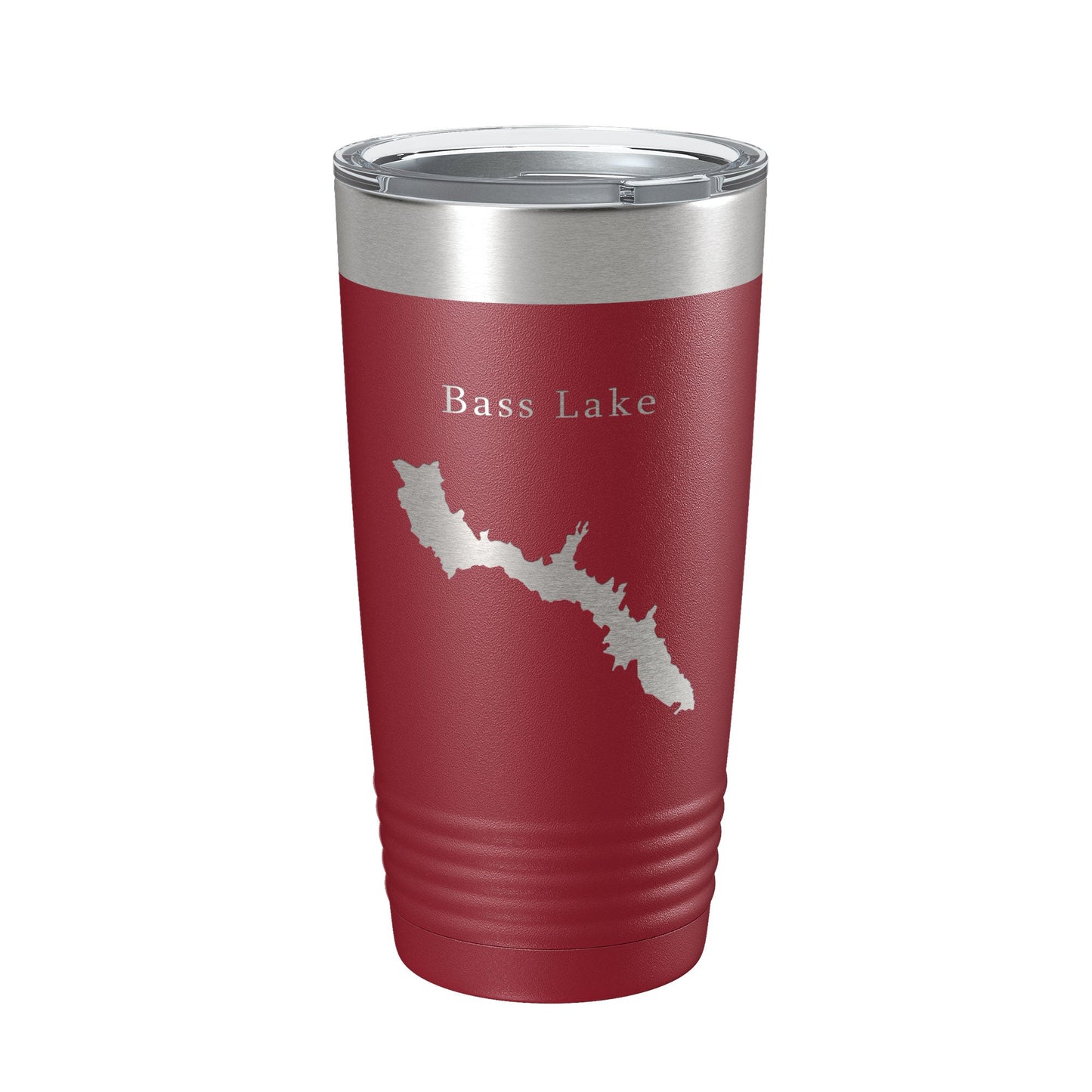 Bass Lake Map Tumbler Travel Mug Insulated Laser Engraved Coffee Cup California 20 oz-18