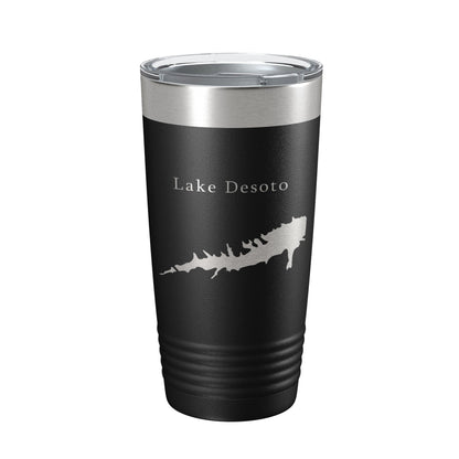 Lake Desoto Map Tumbler Travel Mug Insulated Laser Engraved Coffee Cup Hot Springs Village Arkansas 20 oz-5