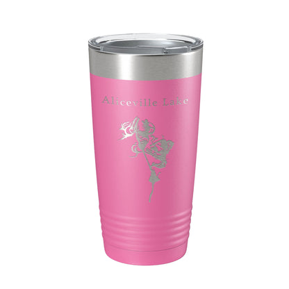 Aliceville Lake Map Tumbler Travel Mug Insulated Laser Engraved Coffee Cup Alabama Mississippi 20 oz-11