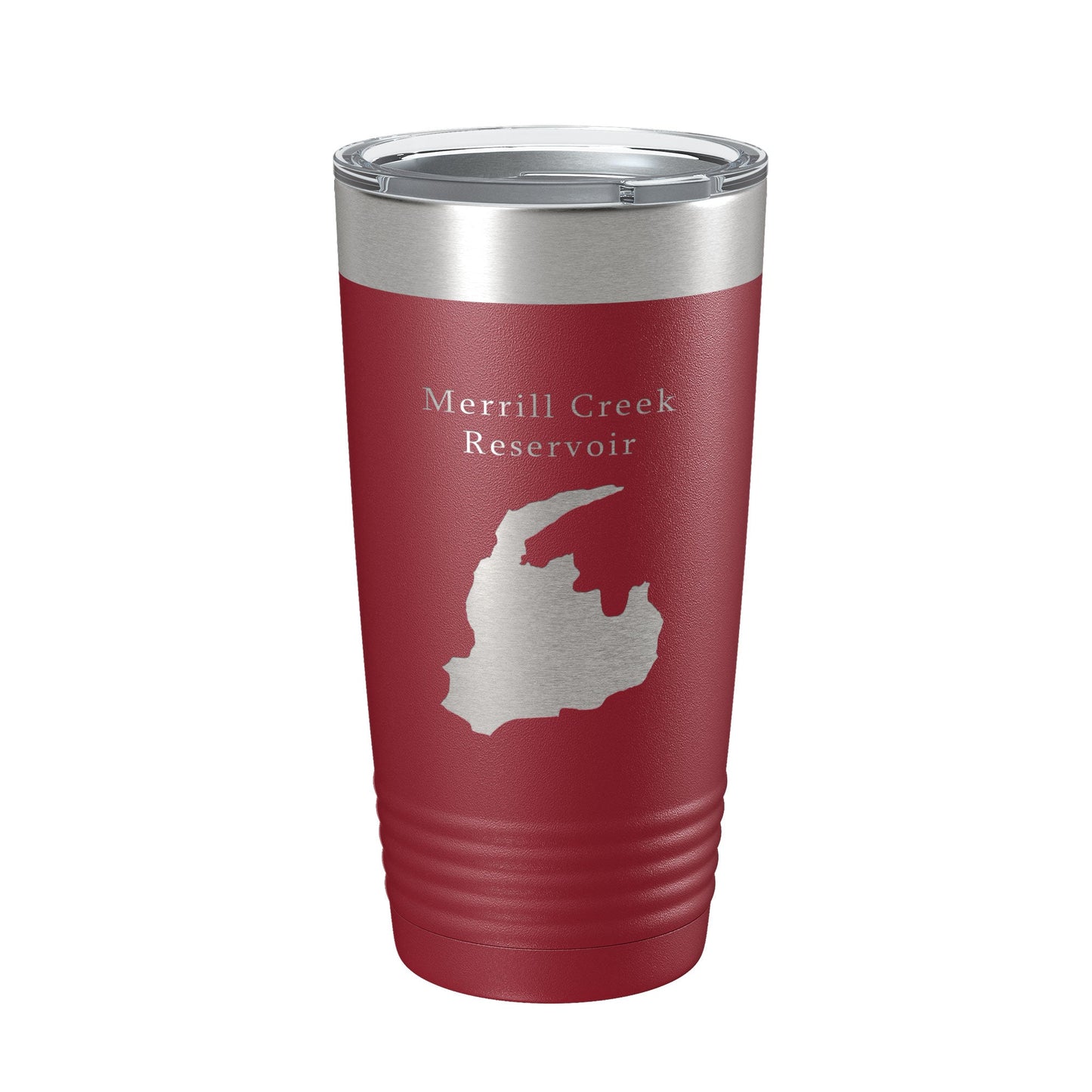 Merrill Creek Reservoir Tumbler Lake Map Travel Mug Insulated Laser Engraved Coffee Cup New Jersey 20 oz-18