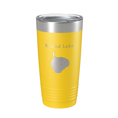 Round Lake Map Tumbler Travel Mug Insulated Laser Engraved Coffee Cup Michigan 20 oz-19