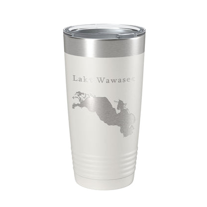 Lake Wawasee Map Tumbler Travel Mug Insulated Laser Engraved Coffee Cup Indiana 20 oz-1