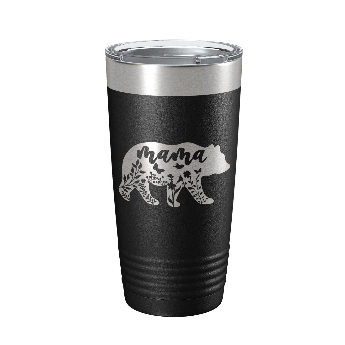 Mama Bear Tumbler Travel Mug Insulated Laser Engraved Coffee Cup Momma Mom Mother's Day Gift Cute 20 oz-0