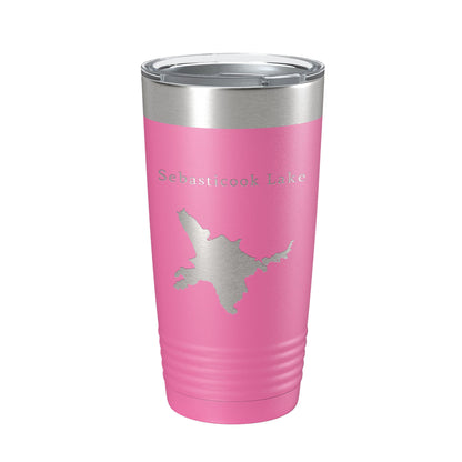 Sebasticook Lake Map Tumbler Travel Mug Insulated Laser Engraved Coffee Cup Maine 20 oz-11