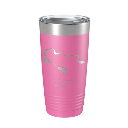 C. J. Strike Reservoir Tumbler Lake Map Travel Mug Insulated Laser Engraved Coffee Cup Snake River Boise Idaho 20 oz-11