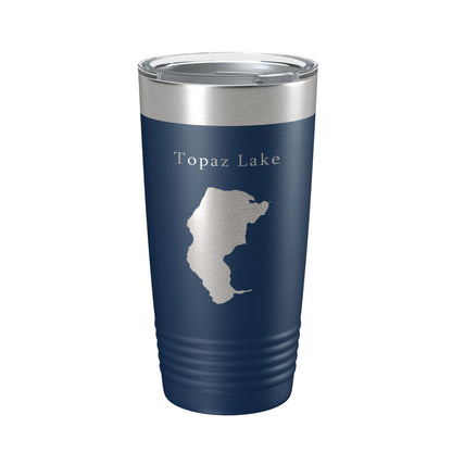 Topaz Lake Map Tumbler Travel Mug Insulated Laser Engraved Coffee Cup California Nevada 20 oz-2