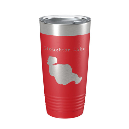 Houghton Lake Map Tumbler Travel Mug Insulated Laser Engraved Coffee Cup Michigan 20 oz-10